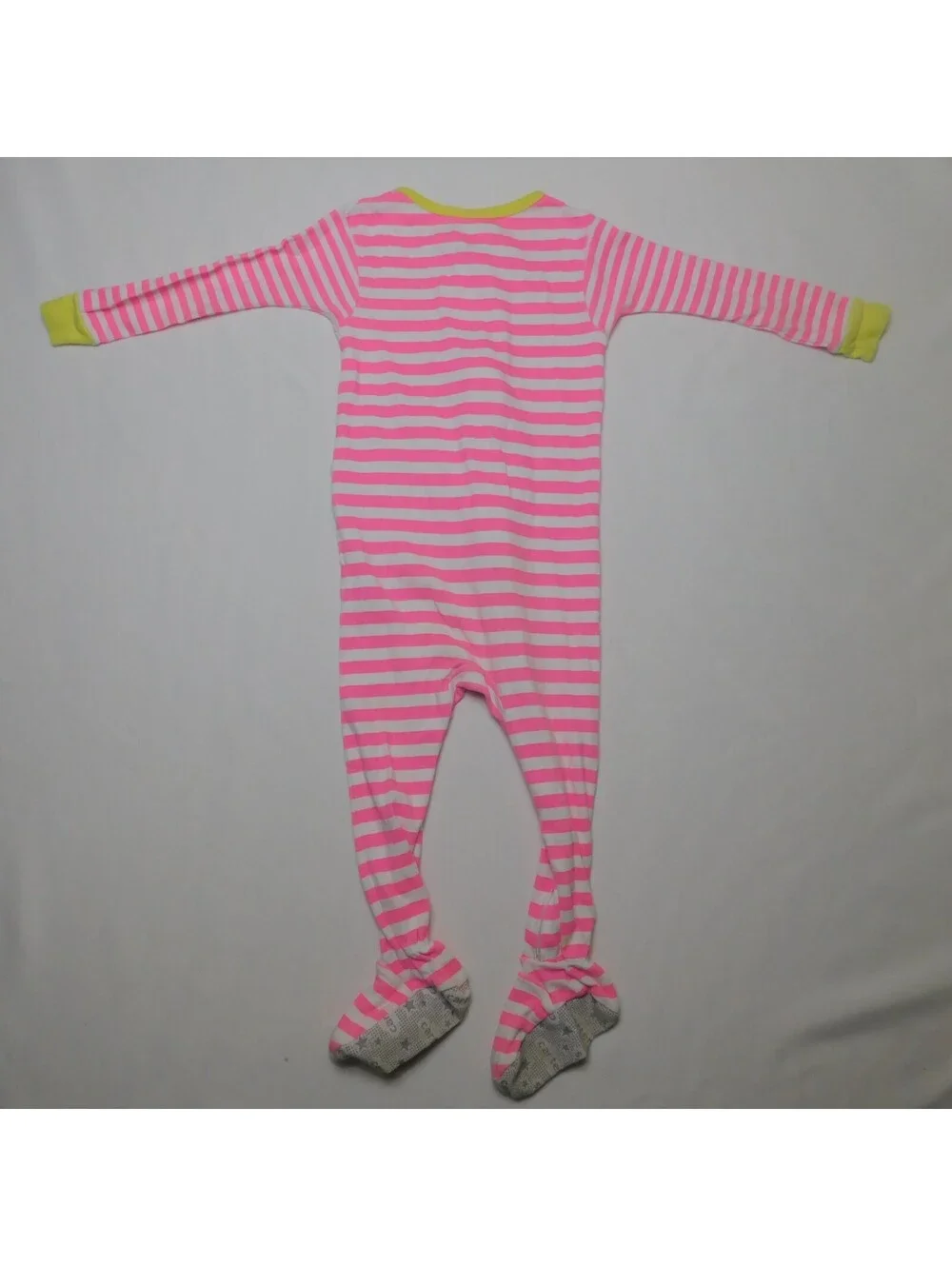 Carters Baby Girl Footed Pajamas 18M 18 Months Pink White Striped Toucan Sleeper